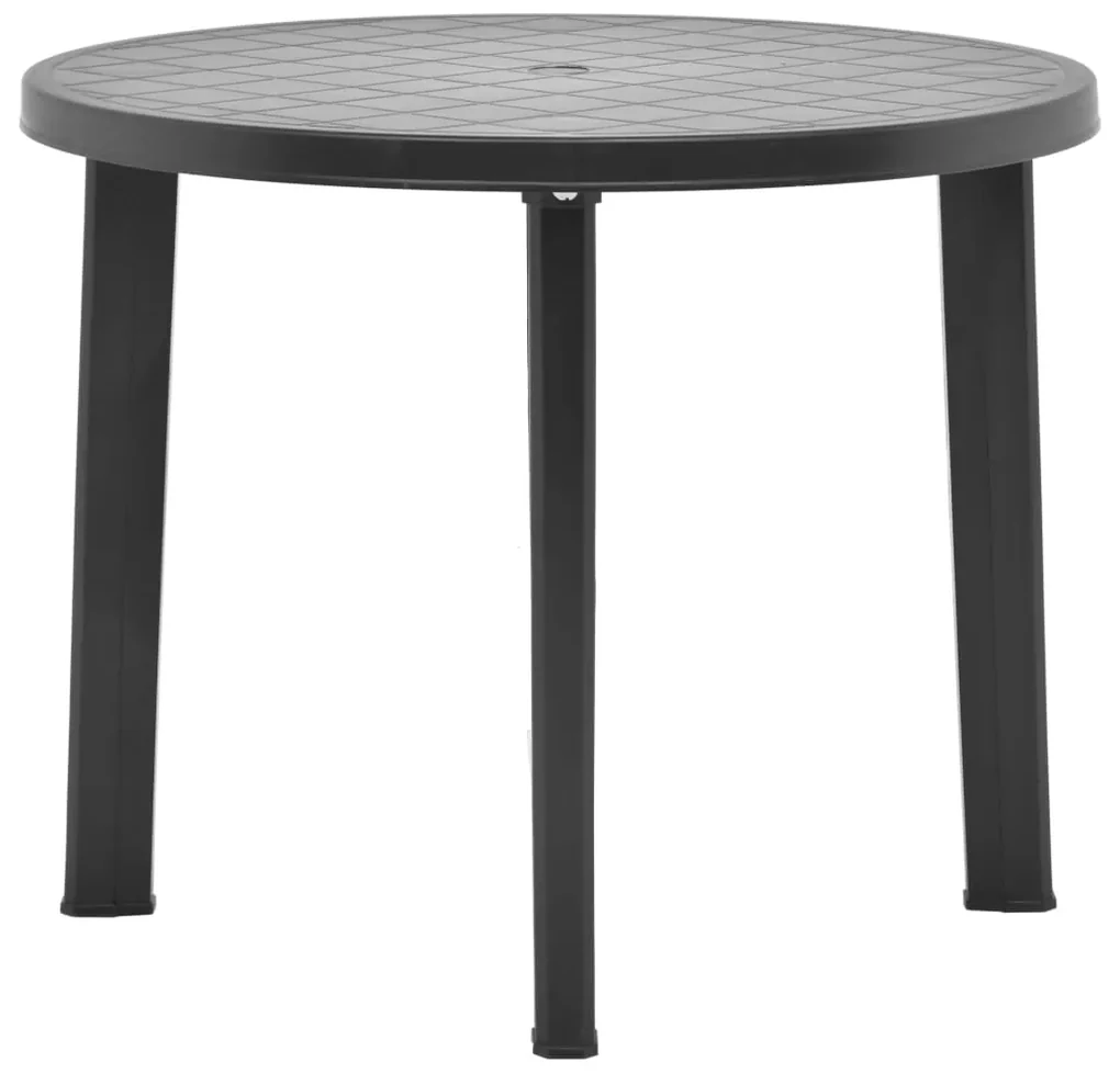 vidaXL Tuintafel 89 cm kunststof antraciet
