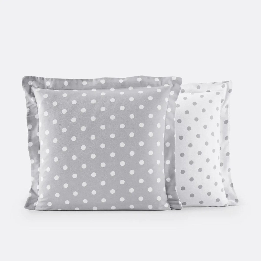 Kussensloop in flanel met stippenprint, Clarisse