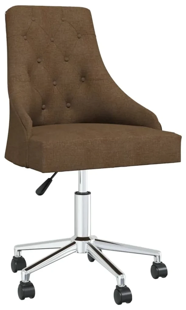 vidaXL Eetkamerstoelen draaibaar 2 st stof bruin
