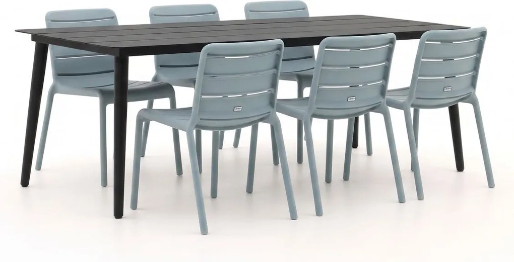 Diningset Forza  | 6 personen aluminium | Tuinset stapelbaar | 7-delig | Kees Smit Tuinmeubelen