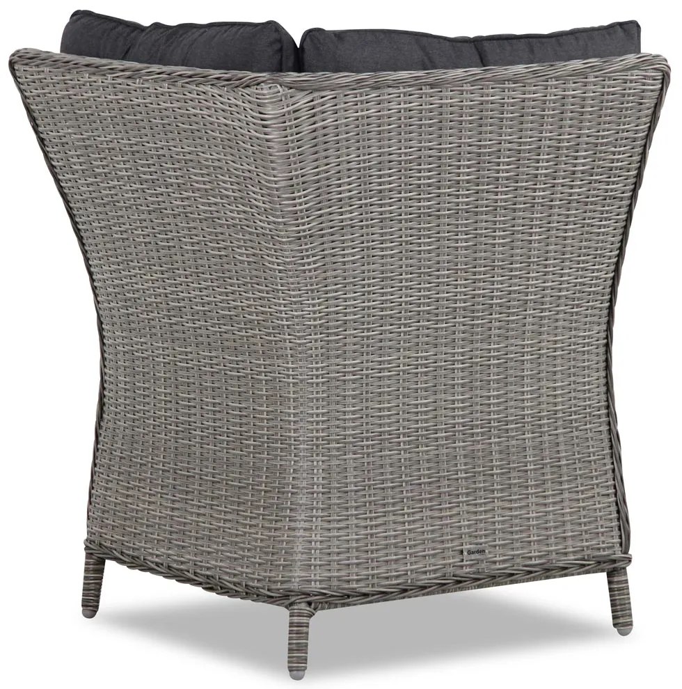 Hoek loungeset 5 personen Wicker Grijs  Garden Collections New Castle