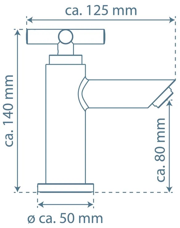 Schutte Matao wastafel koudwaterkraan chroom