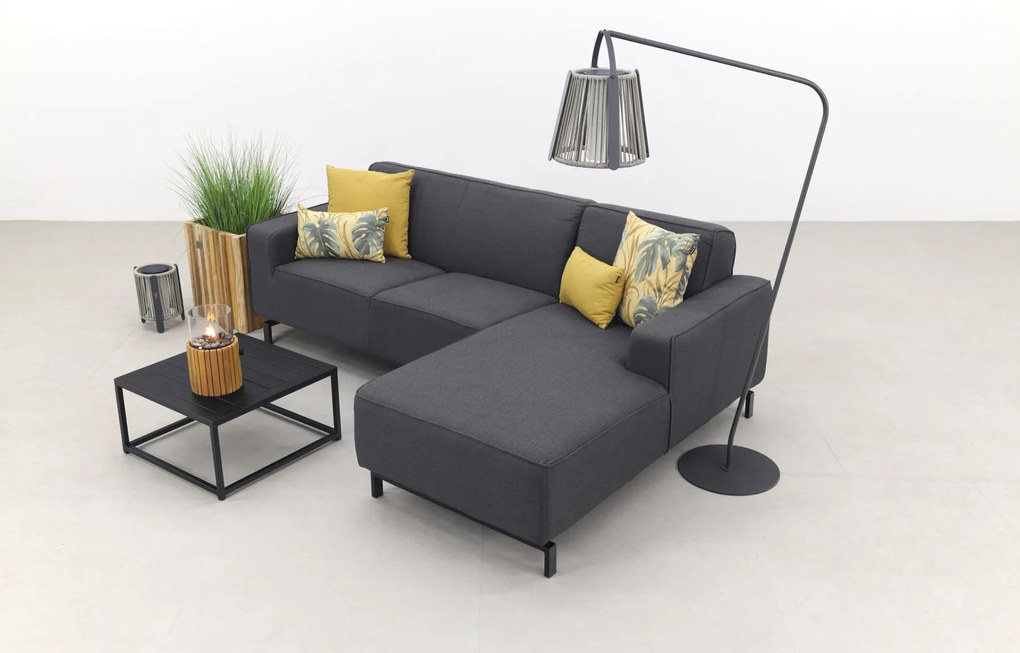 Boavista/Toronto loungebank chaise longue - Sooty - 3-delig - links