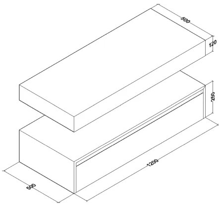 SaniGoods Mila badmeubel 120cm mat wit zonder waskom