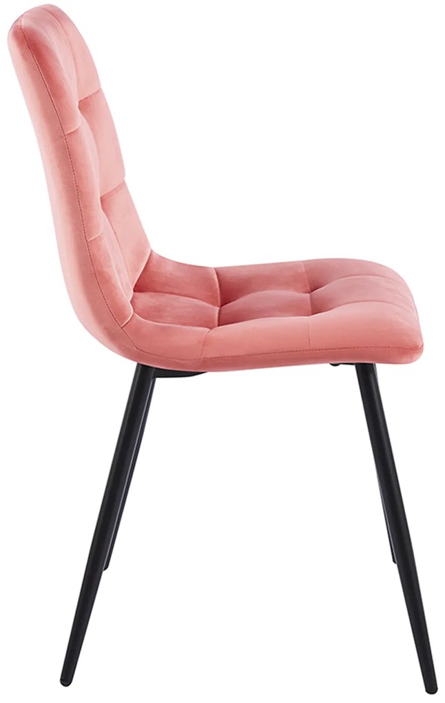 Set 4 Stoelen Stuhl Fluweel