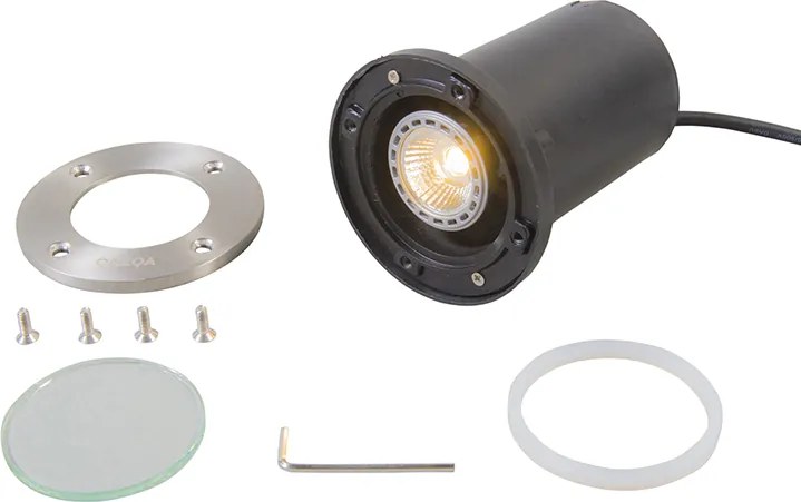 Smart grondspot RVS incl. WiFi GU10 IP65 - Basic Round