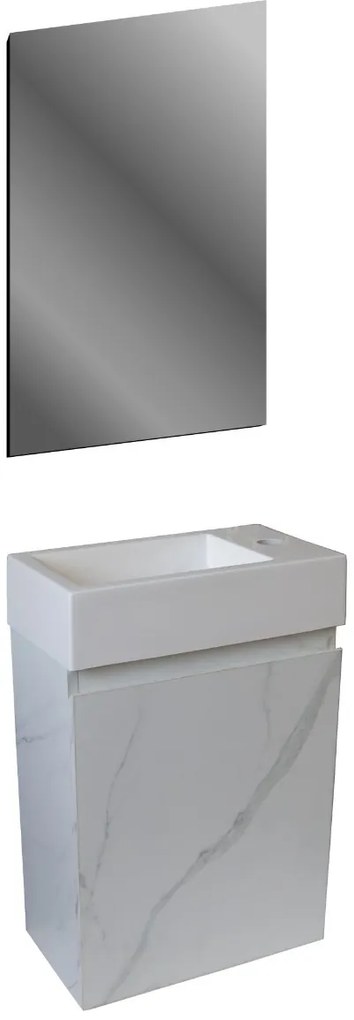 SaniGoods Mikado toiletmeubel marmer 40x22.3x50cm wit
