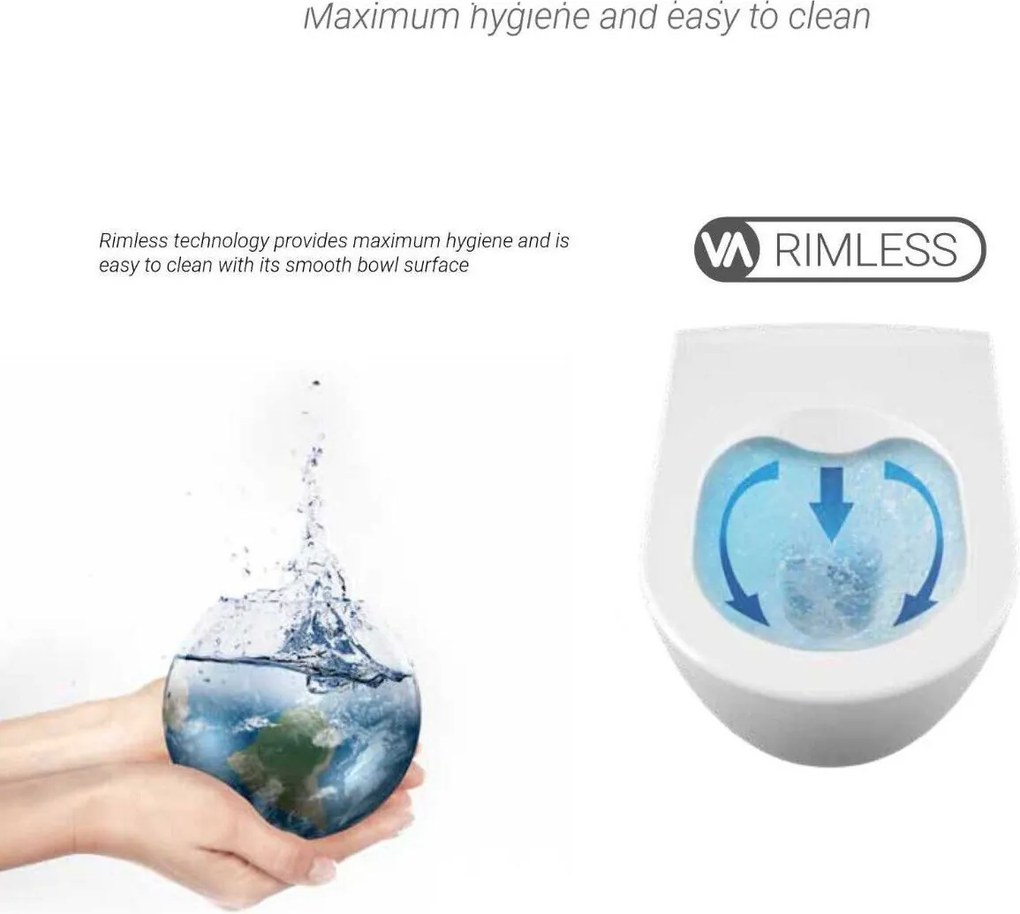 Kerra Viba Sua hangtoilet met douche wc en tornado flush wit