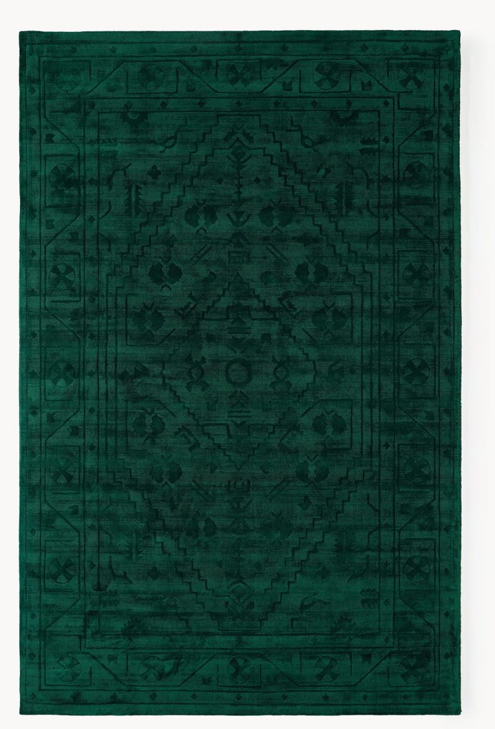 Handgeweven viscose vloerkleed Shaila