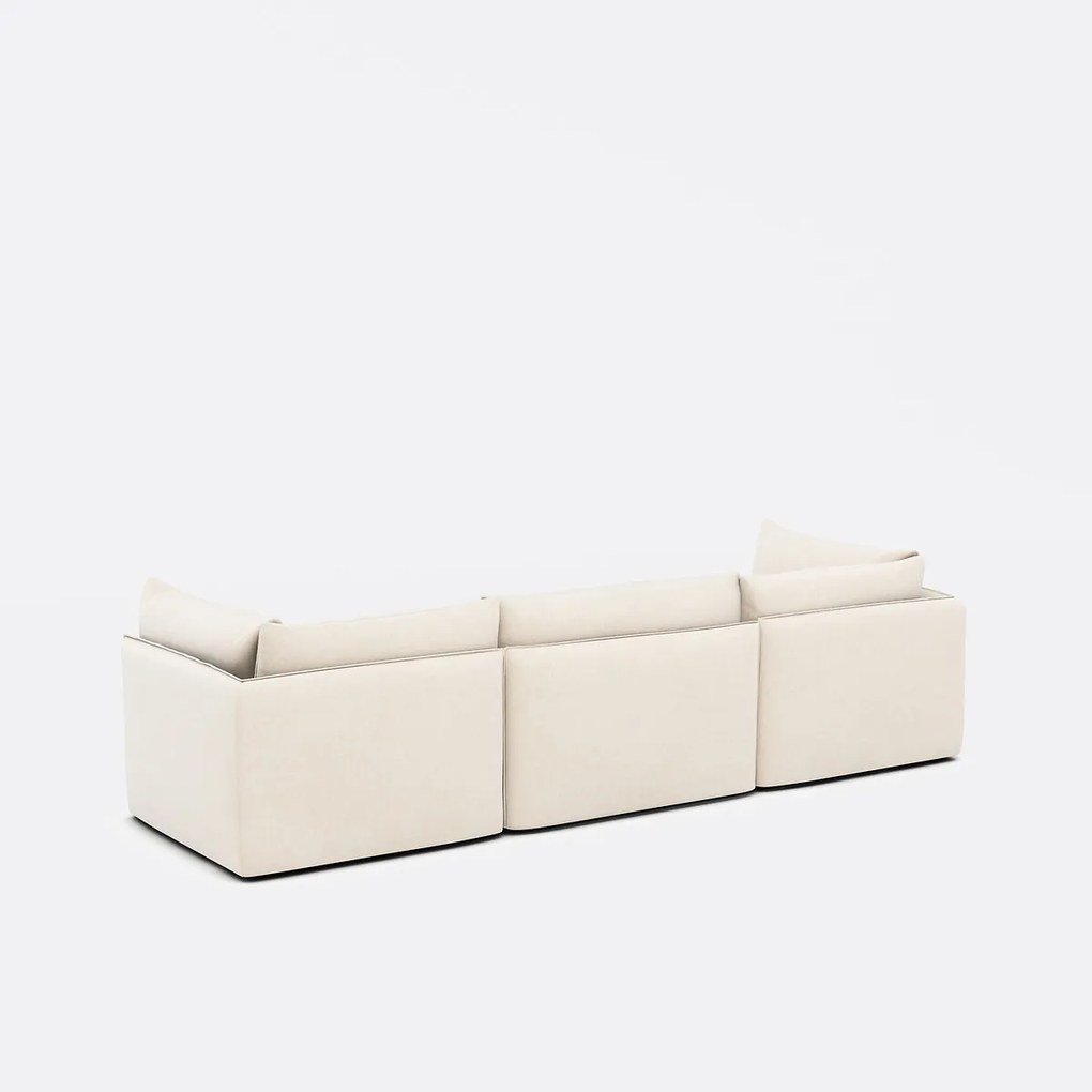 Modulaire 3-zitsbank in gemêleerd polyester, Malo