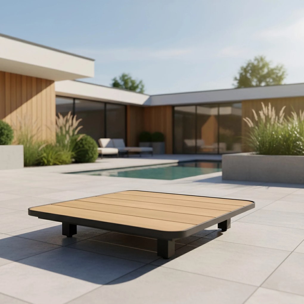 4 Seasons Outdoor Arcade platform salontafel SALE Loungetafel   houtkleur weerbestendig