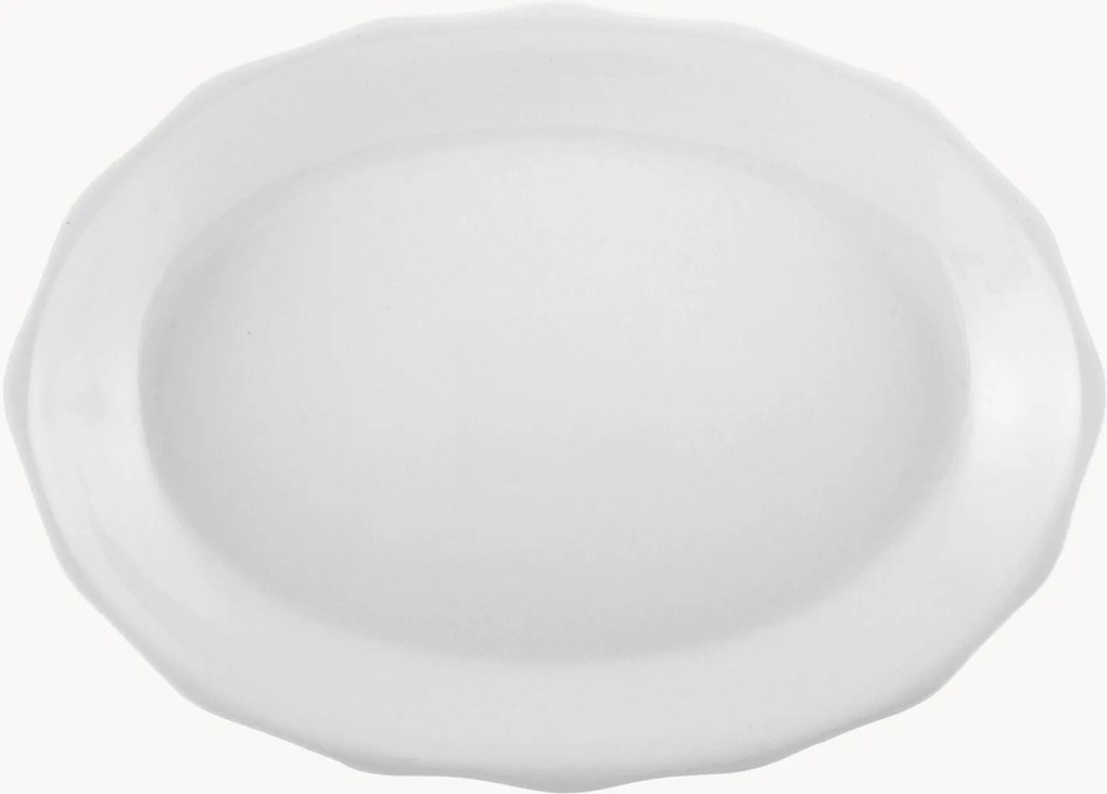 Ovale porseleinen serveerplateau Blanc