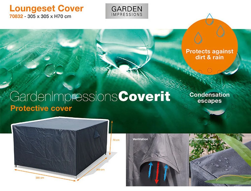 Garden Impressions Loungeset beschermhoes 305x305xH70 cm