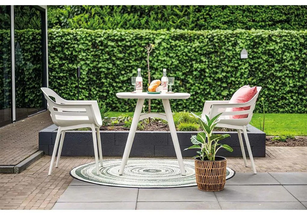 Garden Impressions Sunny balkonset 3-delig - Hareno tuintafel 71x71 cm - zand