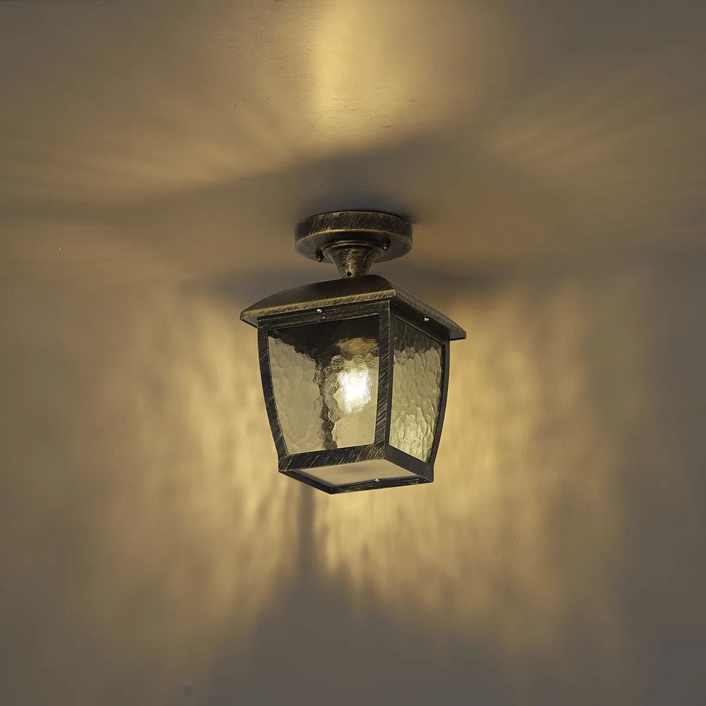 Klassieke plafondlamp antiek goud IP44 - Leuven