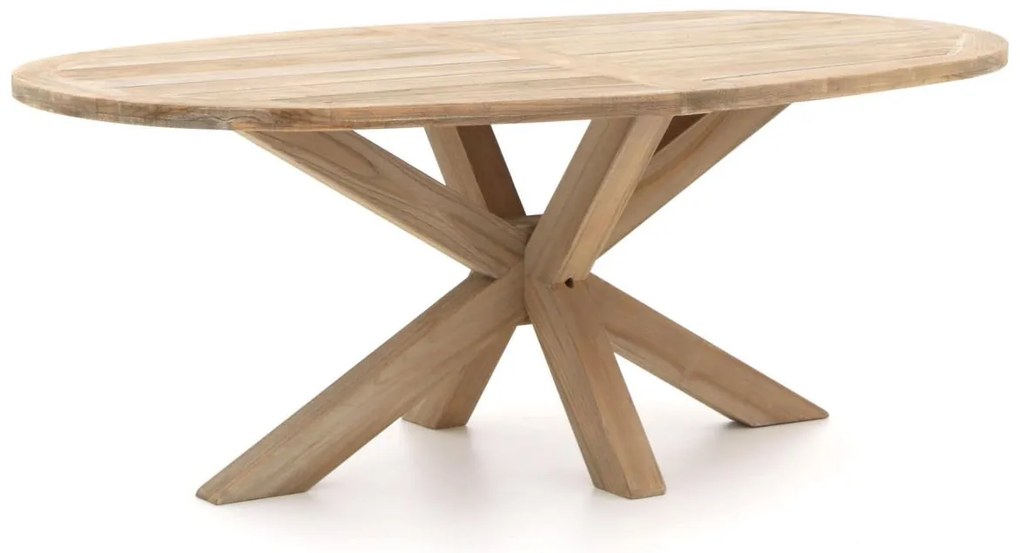 + 10% kassakorting | Tuin eettafel ROUGH | Ovaal  | Tuintafel Teakhout | 200x110cm | 6 personen | Kees Smit Tuinmeubelen