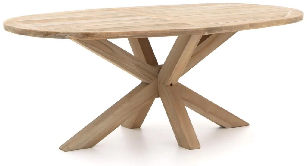 Tuin eettafel ROUGH | Ovaal  | Tuintafel Teakhout | 200x110cm | 6 personen | Kees Smit Tuinmeubelen
