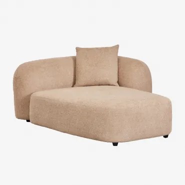 Linker Chaise Longue Voor Modulaire Bank In Chenille Coco Dikke Chenille Stof Latte Bruin - Sklum