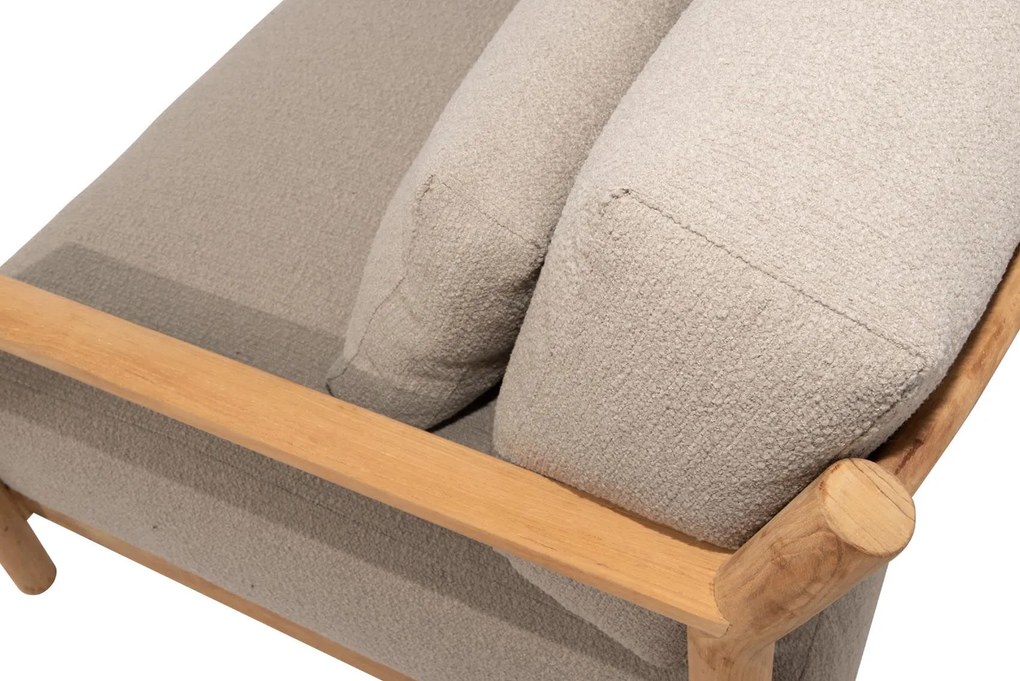 4 Seasons Outdoor Marie loungestoel teak SALE Loungestoel taupe weerbestendig