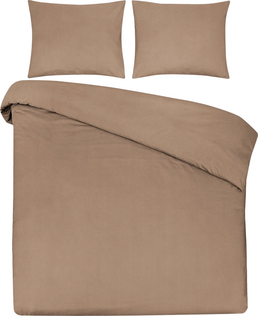 Dekbedovertrek Home - 100% natuurlijk katoen - 140x200/220 - beige