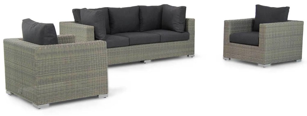 Stoel en Bank Loungeset 5 personen Wicker Taupe  Garden Collections Toronto