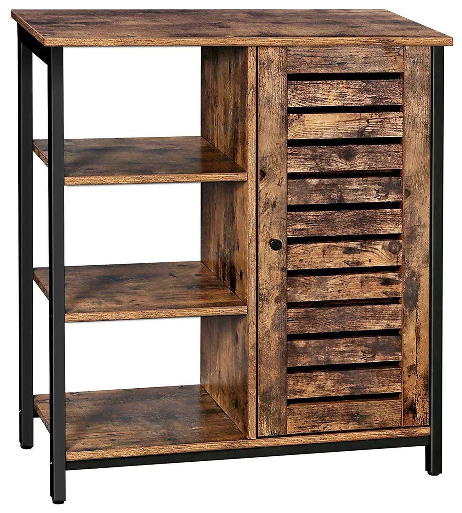 Nancy's Childress Opbergkast - Dressoir - Kast met 3 Planken - Bruin - 70 x 30 x 81 cm