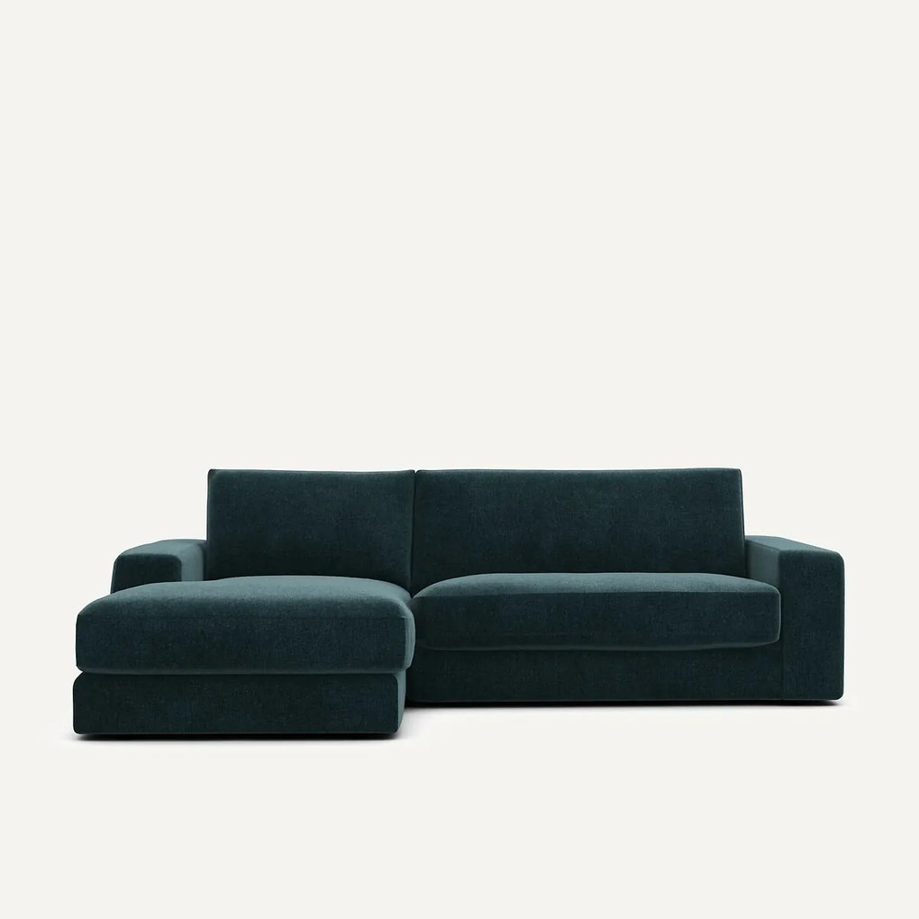Hoekbank, chenille fluweel, Skander