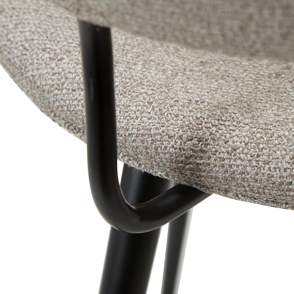 Dan-Form Napoleon Design Eetkamerstoel Grijsbruin Boucle