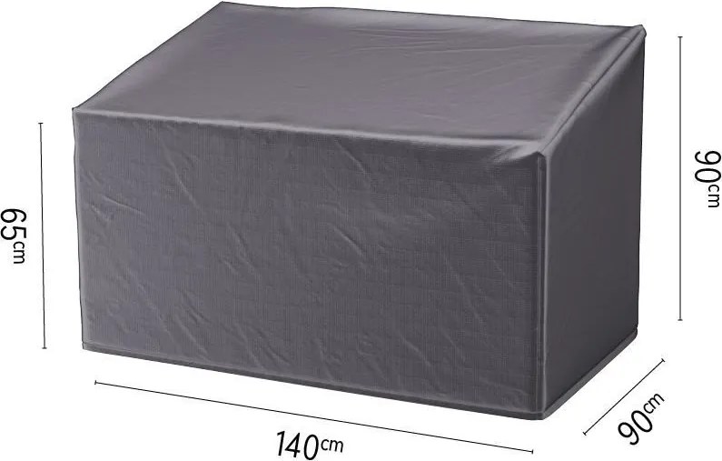Platinum Aerocover loungebankhoes L140 x B90 x H65/90 cm - Antraciete rechthoekige ademende loungebankhoes