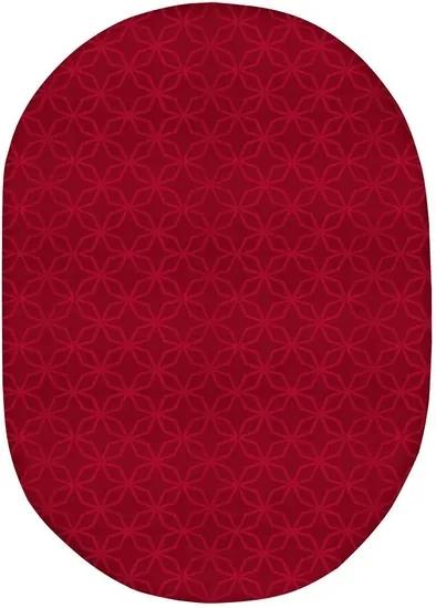 2-delige jacquard tafelkleed Ovaal/rood