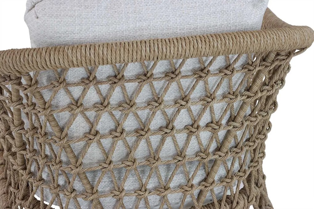 Tuinset 6 personen 225 cm Aluminium/wicker Taupe Coco Bali/Almeria