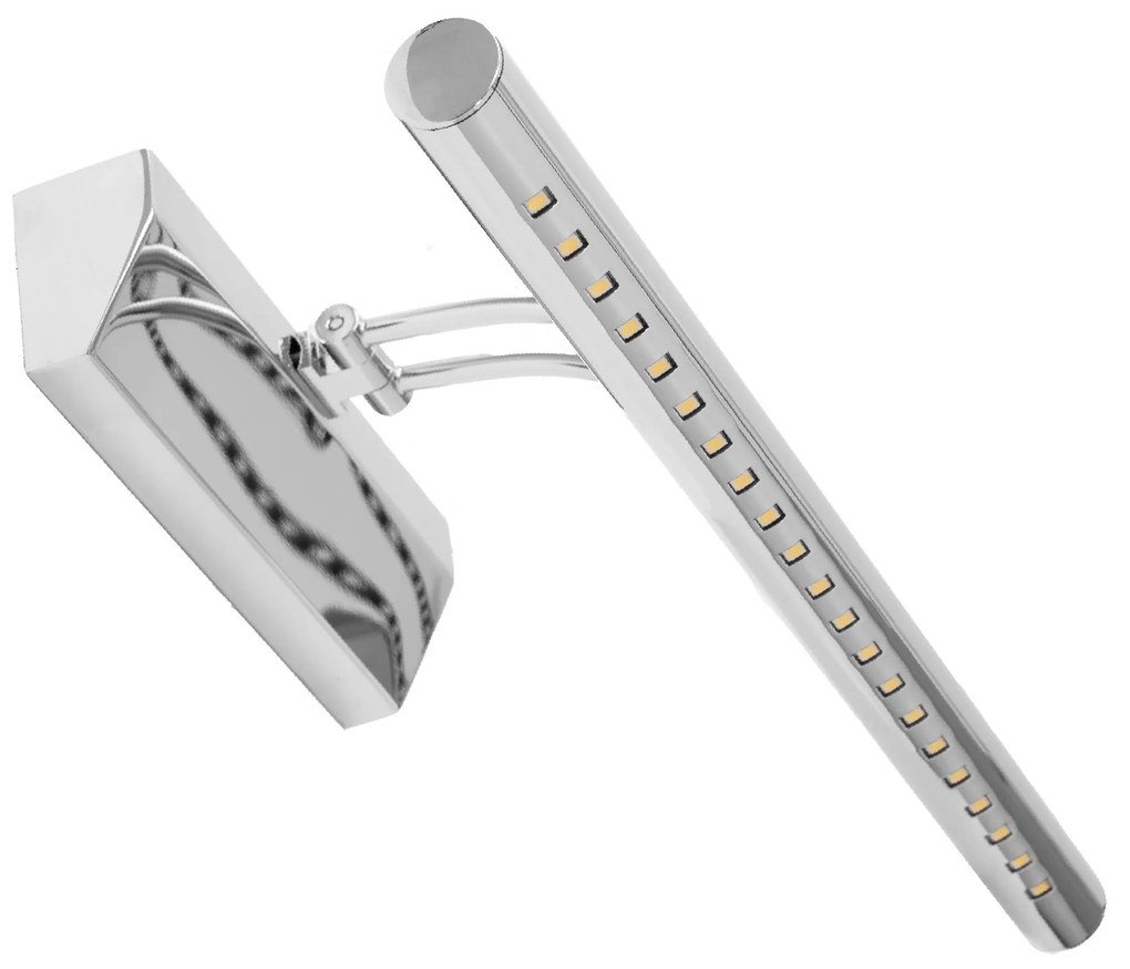 Wandlamp, azuurblauwe LED boven een spiegel 5W 40CM APP364-1W CHROME
