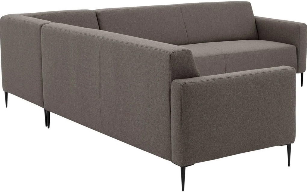 Goossens  Key West bruin, stof, 3-zits, modern design