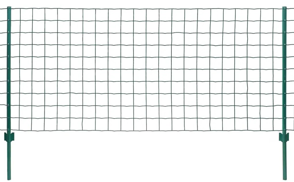 vidaXL Euro hek 20x1,5 m staal groen
