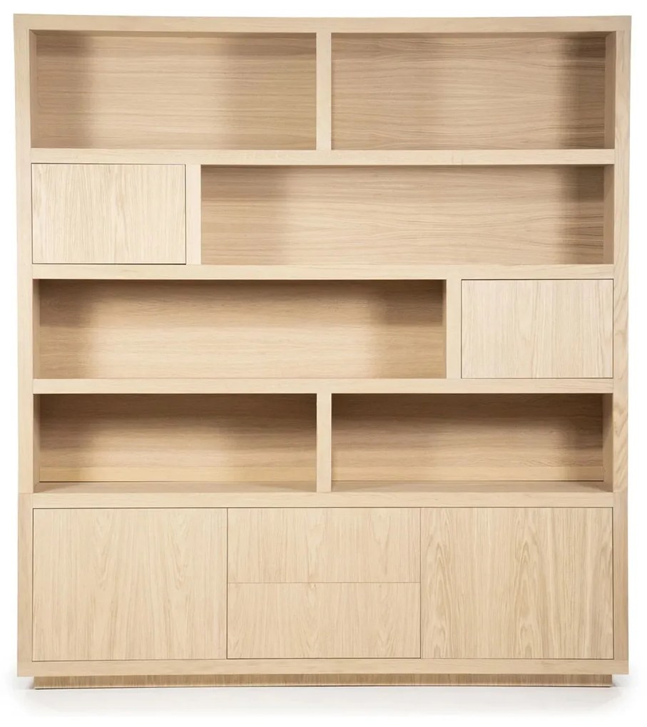 Vakkenkast Naturel Eiken 200 Cm - 200x42x220cm.