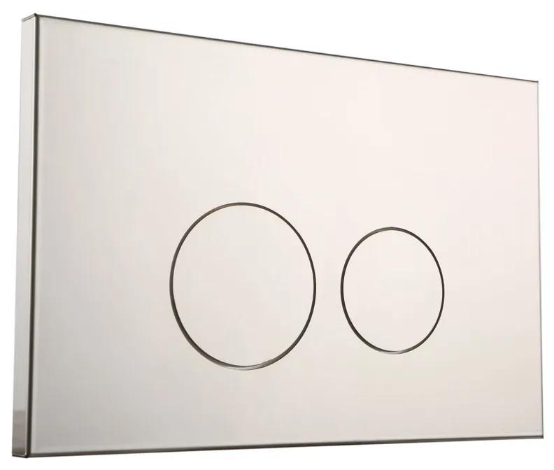 Qeramiq Push metalen drukplaat mat wit met ronde knoppen voor o.a. UP320 inbouwreservoir