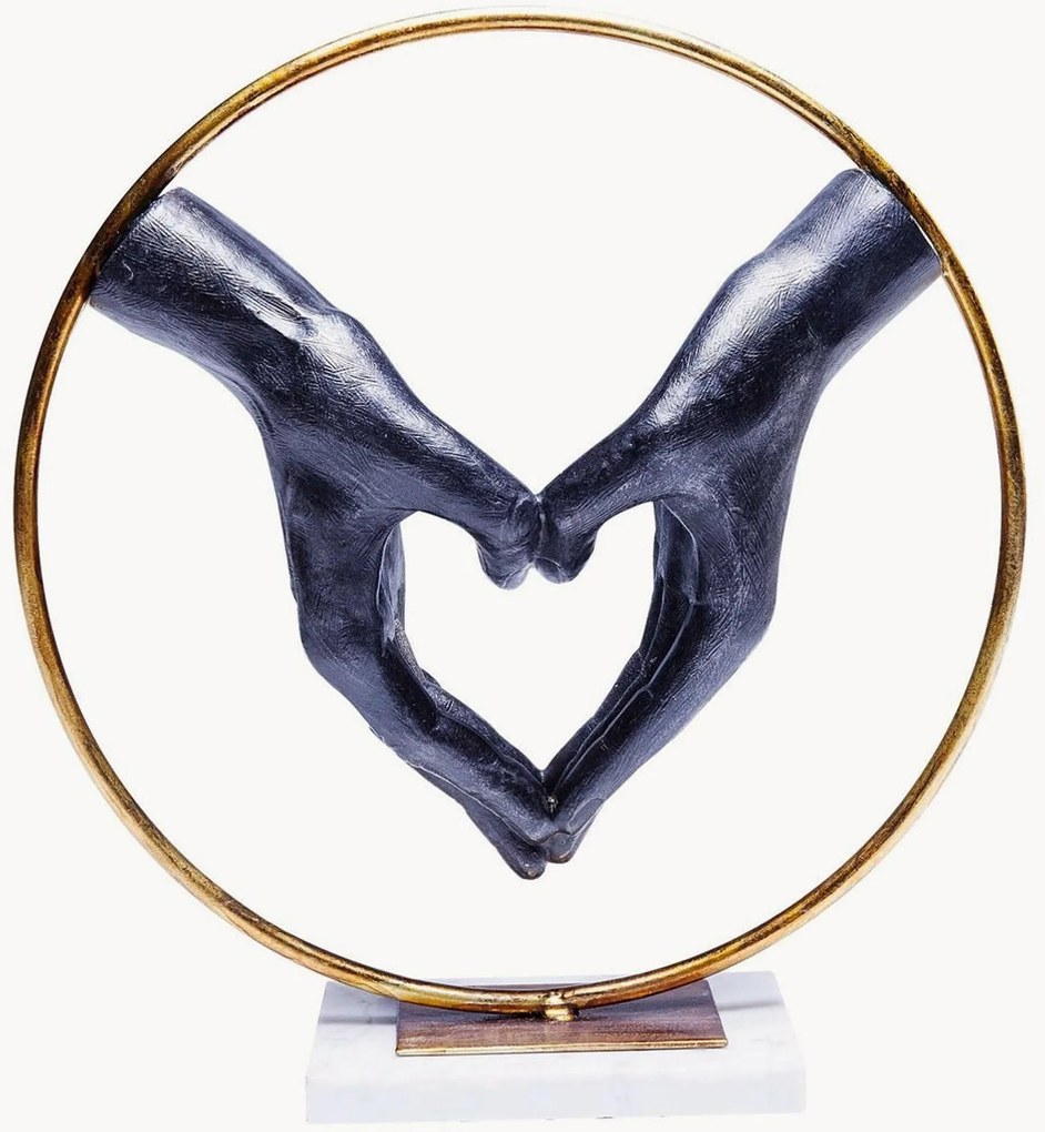 Decoratief object Elements Heart van marmer