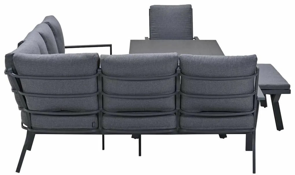 Garden Impressions Senja lounge dining set 5-delig links incl. stoel - mystic grijs