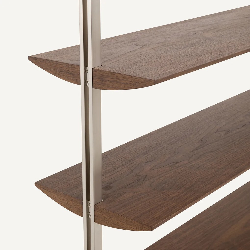 Boekenkast notenhout gefineerd L100 cm, Livel