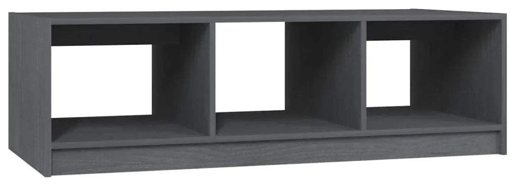 vidaXL Salontafel 110x50x34 cm massief grenenhout grijs