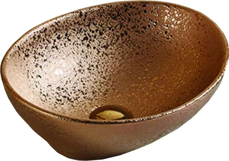 Mexen Elza opbouwwastafel 40 x 33 cm, koper - 21014051