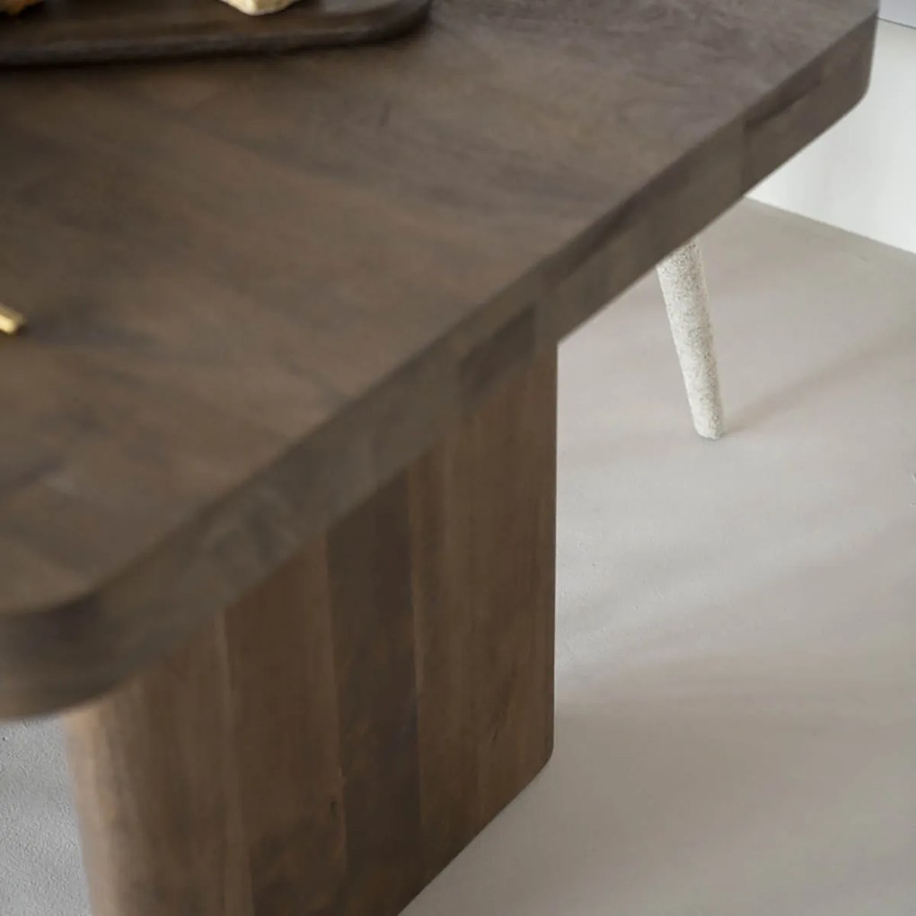 Grote Eettafel Bruin Mangohout 300 Cm - 300 X 110cm.