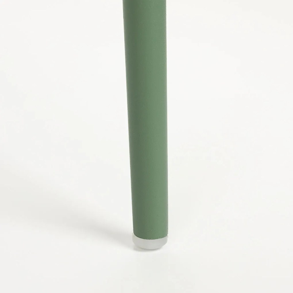 Kunststof Stoel Met Zitkussen Stapelbaar Groen