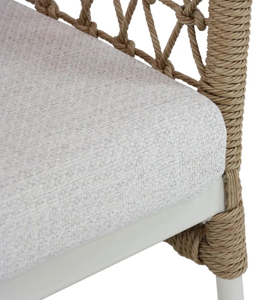 Tuinset 6 personen 225 cm Aluminium/wicker Taupe Coco Bali/Almeria