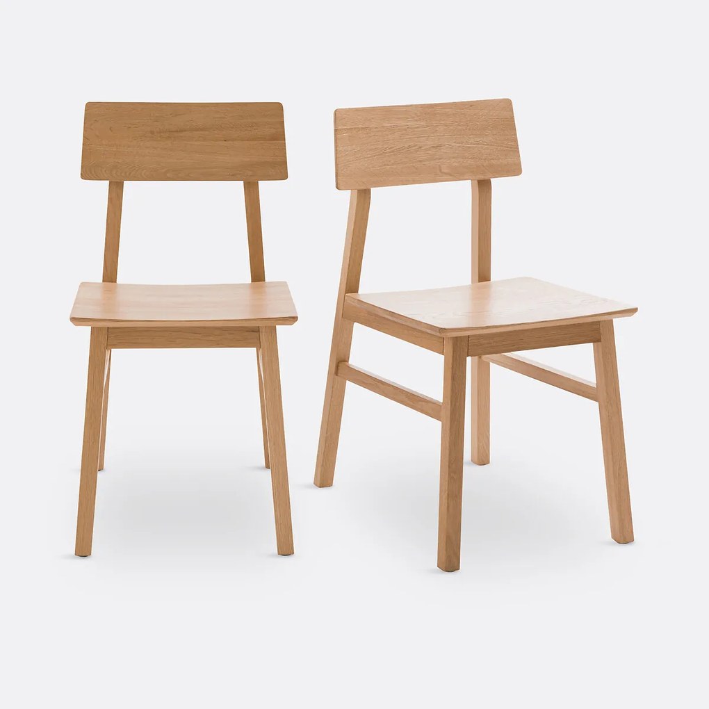 Set van 2 stoelen in massief eik, Podela