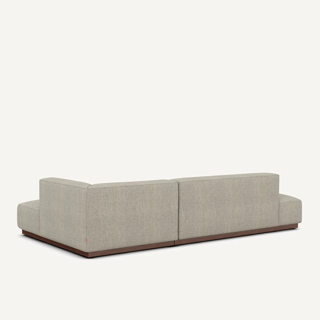 Rechte open hoekbank in tweed, JACOPO