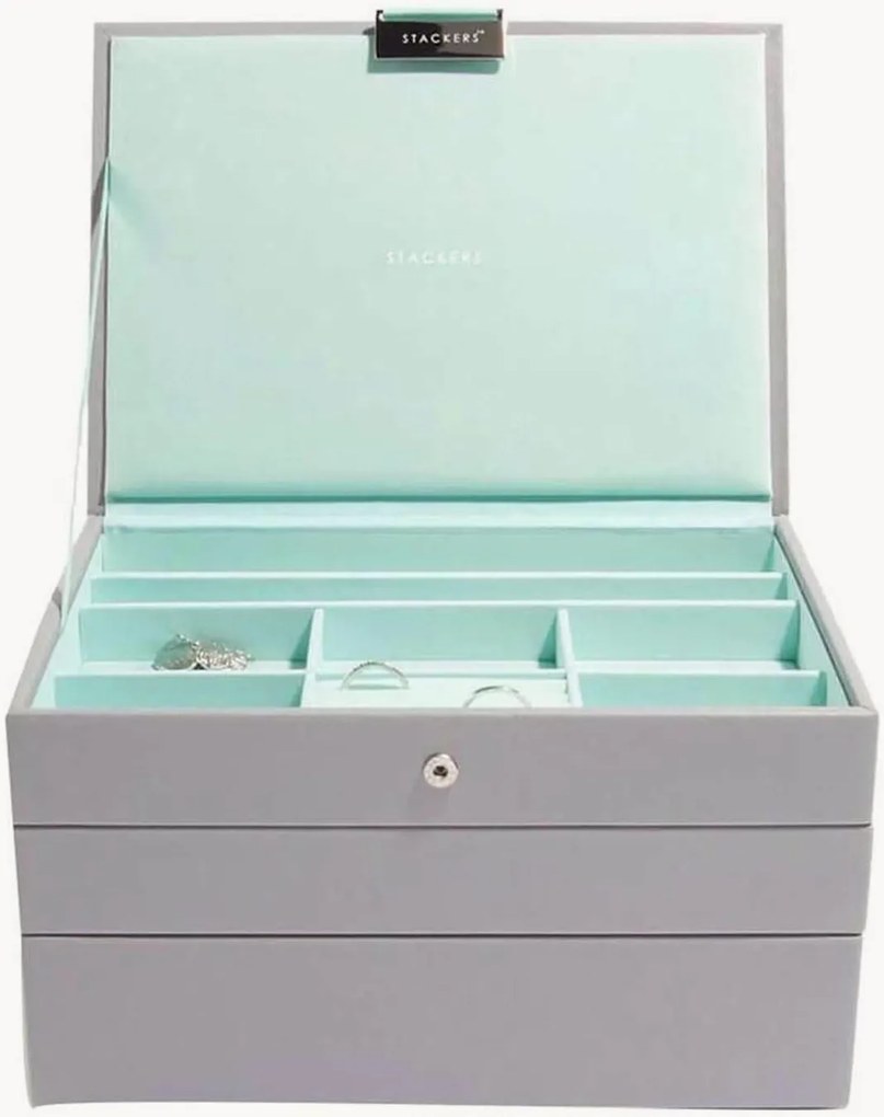 Sieradendoos Classic Dove Grey & Mint, 3-delig