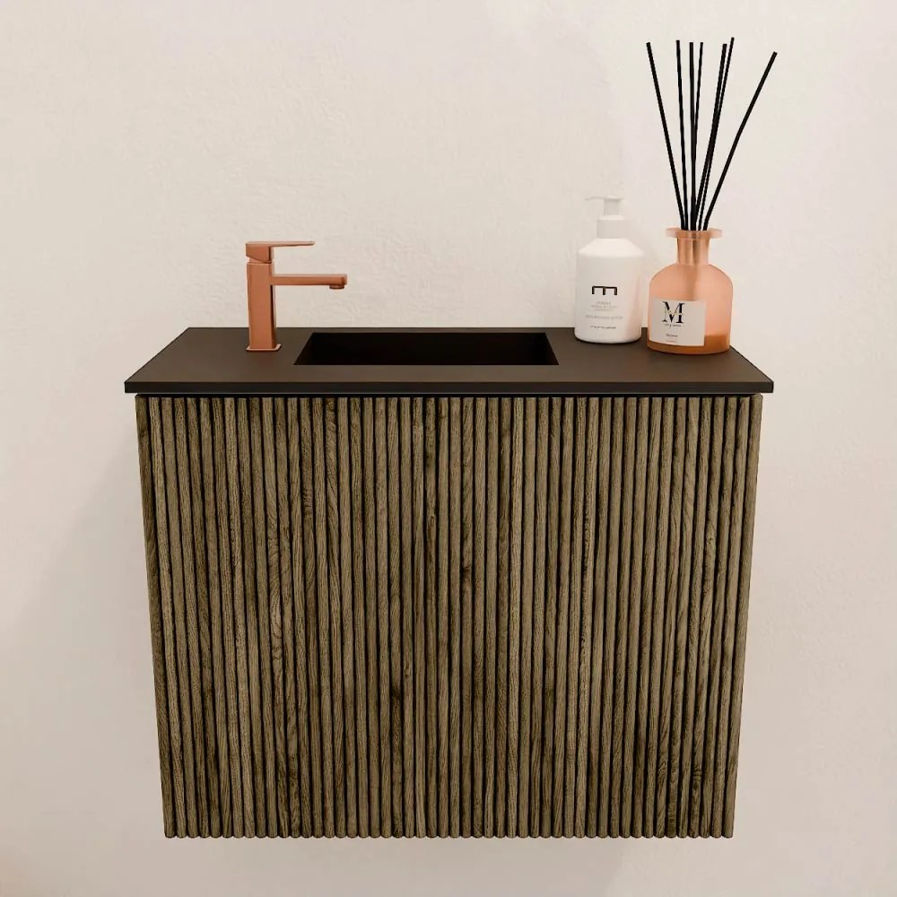 Mondiaz Joya 50cm toiletmeubel dusk met wastafel faye links 1 kraangat urban