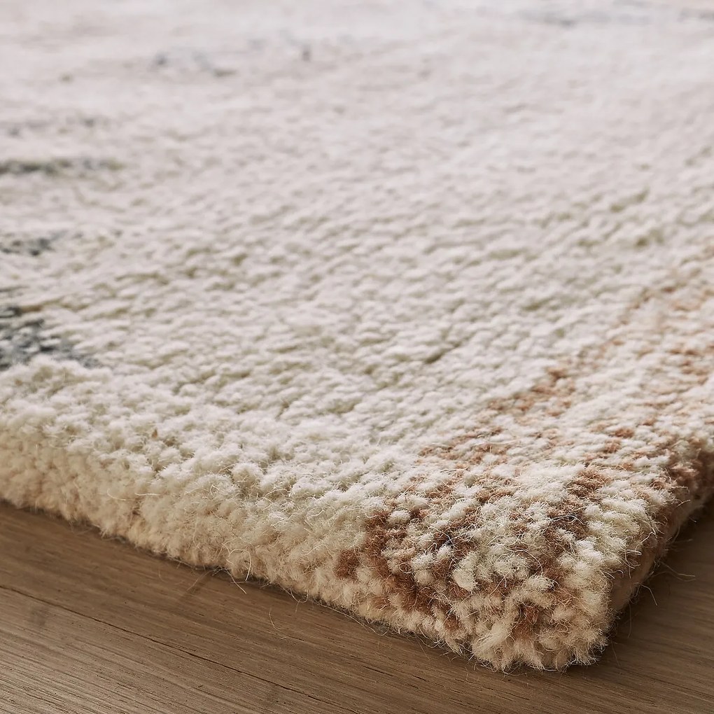 Dik vloerkleed voor in de hall in wol, handgetuft, Ashwin