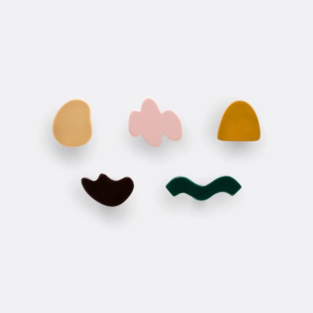 Set van 5 gekleurde muurhaken voor kinderen, Divali